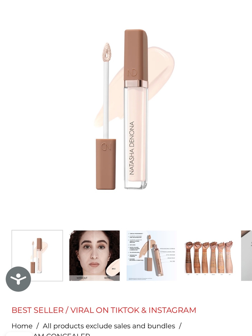 Natasha Denona Cream Concealer – Soft Beige / Nude